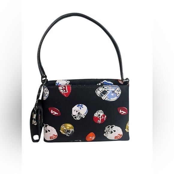 RARE VINTAGE NCAA COLLEGE FOOTBALL JEWELED PURSE WITH CELL PHONE HOLDER - Picture 2 of 16